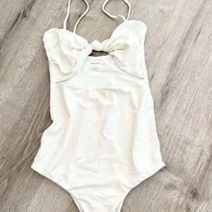 MIKOH white cut out bikini one piece size S